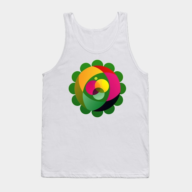 Digital Flower Tank Top by skycloudpics